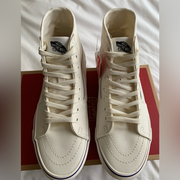 Vans Sk8-Hi Tapered 8.5 Women’s/7.0 Men’s Marshmallow/Spectrum Blue (brand new) - Picture 2 of 5